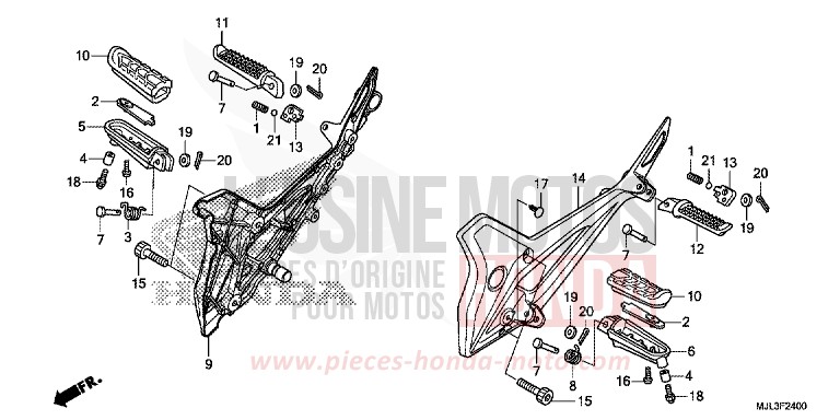 MARCHE de NC750X DCT SWORD SILVER METALLIC (NHA95) 2014